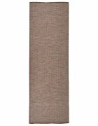 vidaXL Градински плоскотъкан килим 80x250 см кафяв