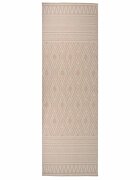 vidaXL Градински плоскотъкан килим 80x250 см кафяви шевици