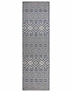 vidaXL Градински плоскотъкан килим 80x250 см сини шевици