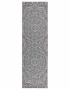vidaXL Градински плоскотъкан килим 80x250 см синя шарка