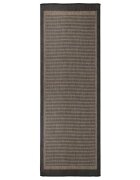 vidaXL Градински плоскотъкан килим 80x250 см тъмнокафяв