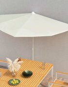 vidaXL Градински полукръгъл чадър с прът 180x90 см пясъчен