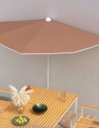 vidaXL Градински полукръгъл чадър с прът 180x90 см теракота