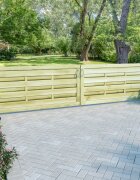 vidaXL Градински порти 2 бр бор зелена импрегнация 150x75 см