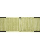vidaXL Градински порти 2 бр импрегниран бор 300x100 см