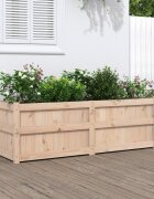 vidaXL Градински сандък 150x50x50 см борово дърво масив