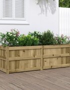 vidaXL Градински сандък 150x50x50 см импрегнирано борово дърво