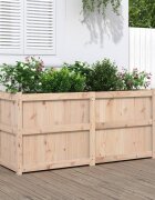 vidaXL Градински сандък 150x50x70 см борово дърво масив