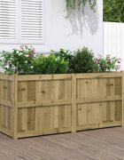 vidaXL Градински сандък 150x50x70 см импрегнирано борово дърво