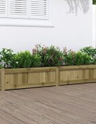 vidaXL Градински сандък 180x31x31 см импрегнирана борова дървесина