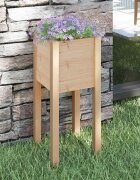vidaXL Градински сандък 31x31x70 см борово дърво масив
