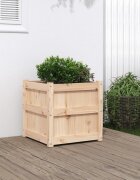 vidaXL Градински сандък 50x50x50 см борово дърво масив