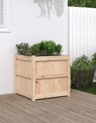 vidaXL Градински сандък 60x60x60 см бор масив