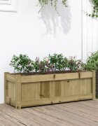 vidaXL Градински сандък 90x31x31 см импрегнирана борова дървесина