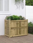 vidaXL Градински сандък 90x50x70 см импрегнирано борово дърво