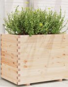 vidaXL Градински сандък 90x60x72 см бор масив