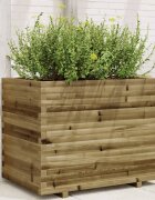 vidaXL Градински сандък 90x60x72 см импрегнирано борово дърво