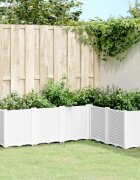 vidaXL Градински сандък бял 160x120x53 см PP