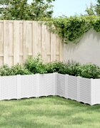 vidaXL Градински сандък бял 160x160x53 см PP
