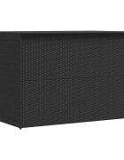 vidaXL Градински сандък черен 150x100x100 cм полиратан