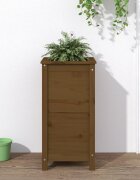 vidaXL Градински сандък меденокафяв 40x40x78 см бор масив