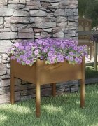 vidaXL Градински сандък меденокафяв 70x70x70 см бор масив