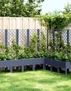 vidaXL Градински сандък с пергола синьо сив 200x160x142 см PP