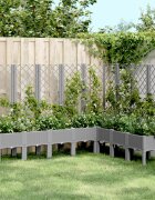 vidaXL Градински сандък с пергола светлосив 200x160x142 см PP
