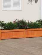 vidaXL Градински сандък восъчнокафяв 180x31x31 см борово дърво масив