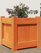 vidaXL Градински сандък восъчнокафяв 31x31x31 см борово дърво масив