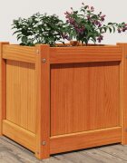 vidaXL Градински сандък восъчнокафяв 40x40x40 см борово дърво масив