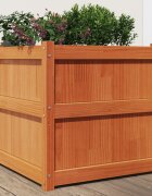 vidaXL Градински сандък восъчнокафяв 60x60x60 см борово дърво масив