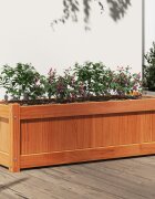 vidaXL Градински сандък восъчнокафяв 90x31x31 см борово дърво масив