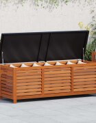 vidaXL Градински сандък за съхранение 150x50x55 см евкалипт масив