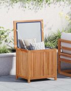 vidaXL Градински сандък за съхранение 60x50x58 см тик масив