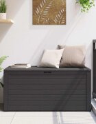 vidaXL Градински сандък за съхранение антрацит 116x44x55 см