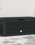 vidaXL Градински сандък за съхранение антрацит 119x48x60 см PP