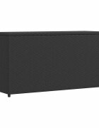 vidaXL Градински сандък за съхранение черен 120x50x60 см полиратан