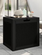 vidaXL Градински сандък за съхранение черен 555x43x53 см полипропилен