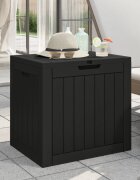 vidaXL Градински сандък за съхранение черен 555x43x53 см полипропилен