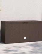 vidaXL Градински сандък за съхранение кафяв 114x47x60 см