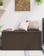 vidaXL Градински сандък за съхранение кафяв 116x44x55 см