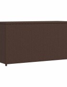 vidaXL Градински сандък за съхранение кафяв 120x50x60 см полиратан