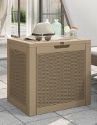 vidaXL Градински сандък за съхранение кафяв 555x43x53 см полипропилен