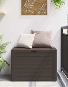 vidaXL Градински сандък за съхранение кафяв 78x44x55 см