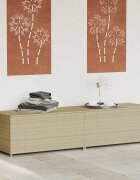 vidaXL Градински сандък за съхранение микс бежово 469 л полиратан