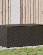 vidaXL Градински сандък за съхранение полиратан 100x50x50 см кафяв