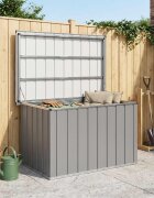 vidaXL Градински сандък за съхранение сив 109x67x65 см