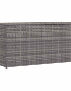 vidaXL Градински сандък за съхранение сив 120x50x60 см полиратан