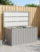 vidaXL Градински сандък за съхранение сив 129x67x65 см